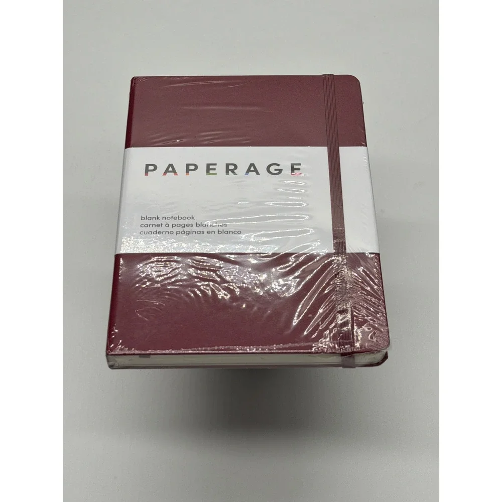 Paperage Blank Notebook Burgundy Red 160 Pages 5.6x8 Hardcover Journal 88018 NEW